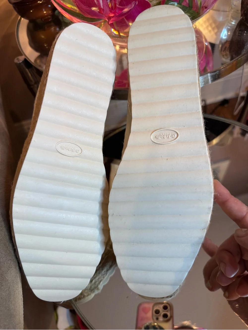 Dr. Scholl's Sunray White Canvas Espadrille Platform Slip-On size 11